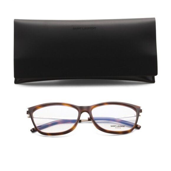 SAINT LAURENT 56mm Luxury Opticals - Havana - Picture 1 of 3